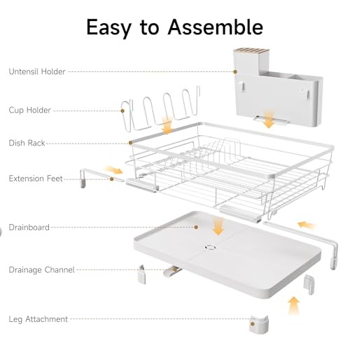 Large Dish Drying Rack (White)