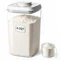 Pop Airtight Food Storage Container with Lid (gray, 4.2Qt)