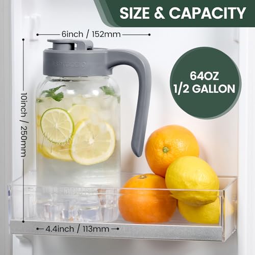 Mason Jar Pitcher (Gray)