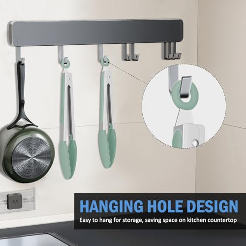 Tongs for Cooking (Light Green / 9 + 12 inches)