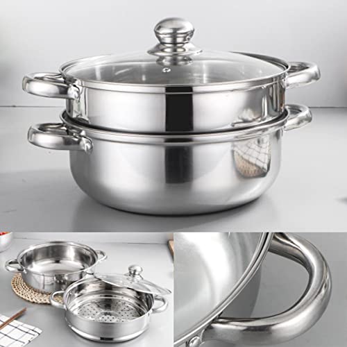 Steamer Pot for Cooking 11 inch Steamer Pot (Steamer Pot 11" 3Tier)
