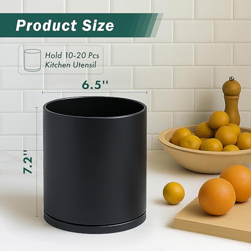 360° Rotating Kitchen Utensil Holder (Black / 7.2")