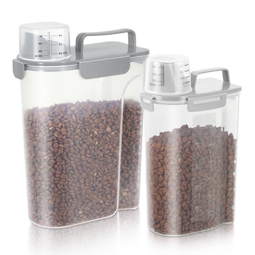 Dog Food Storage Container (Light gray / (3L+5L)-2pack)