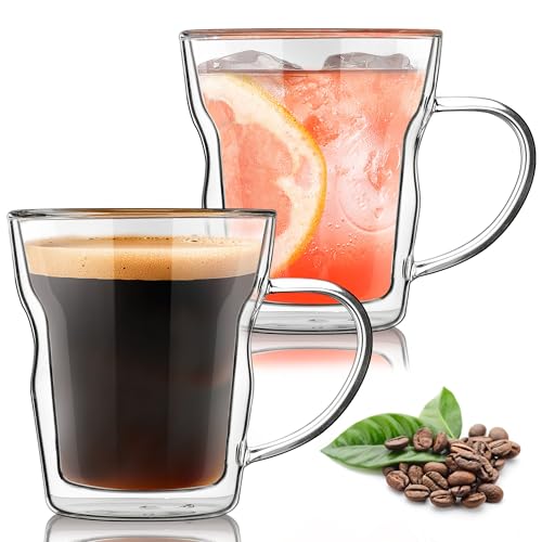 12 oz Glass Coffee Mugs (Transparent mug-12oz)