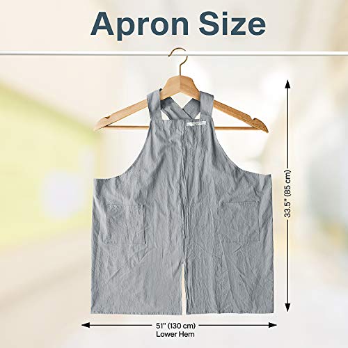Cotton Aprons for Women and Men (Grey)