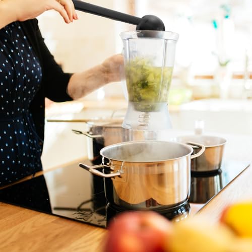 6 Pcs 1 Oz Small Ladle for Serving Sauce 8.07 Inches Plastic Mini Ladles Long Handle Spoon for Serving Sauce (Black / 8.07 Inch)
