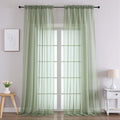 Extra Long Sage Green Sheer Curtains 120 Inches Long 2 Panels (Sage Green / 59"W x 120"L (Pack of 2))