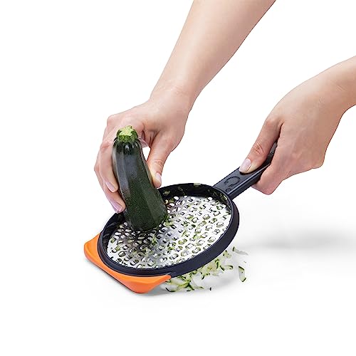 Ograte Double Sided Cheese Grater (Orange / Blade: 6mm | Length: 25.0cm)