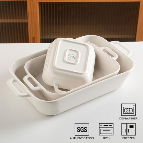 Sweejar Relief Casserole Dishes for Oven (Navy / 13x9 Casserole dishes set)