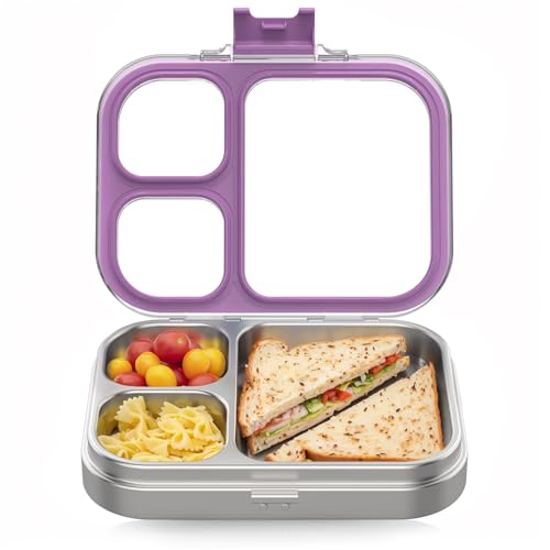 Stainless Steel Bento Lunch Box (Purple / 27oz (800ml))
