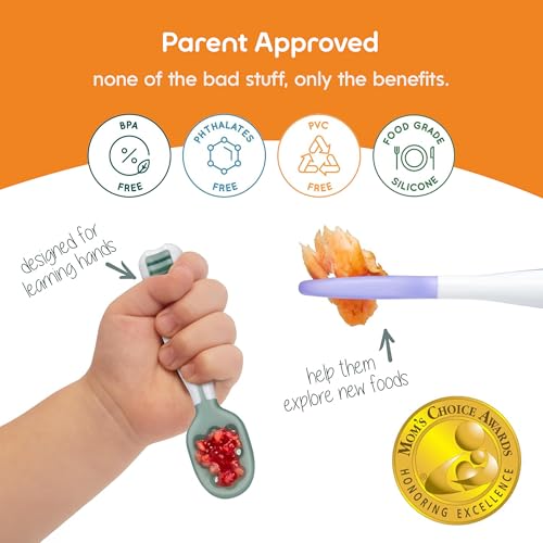 Baby Spoons Self Feeding 6 Months (2 Spoons / 16 - Pink / Orange)