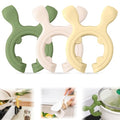 3Pcs Multifunction Silicone Pot Handle Spatula Rack