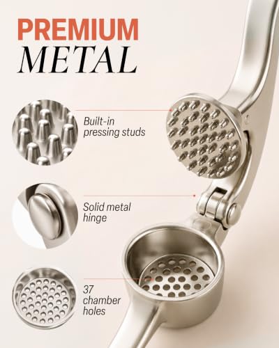 Premium Garlic Press Set (Large | Imperial Silver)