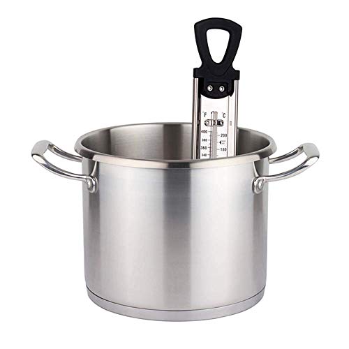 Stainless Steel Candy & Deep Fry Thermometer with Pot Clip & Handle (Sugar Thermometer-11.8 Inch)