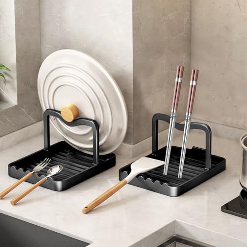 spoon holder and pot lid holder (Black)