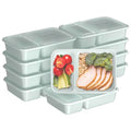 Prep 2 Compartment Meal Prep Containers with Lids (Mint)
