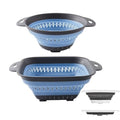 Collapsible Colander and Strainer (1.3L+2.1L / Blue)