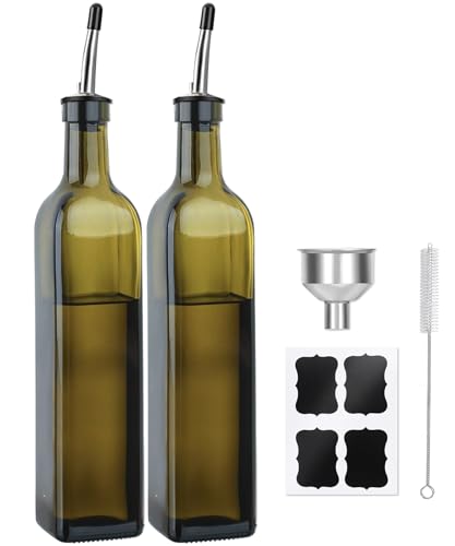 2 Pack Olive Oil Dispenser Bottle Set (Green - 2 PCS)