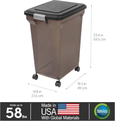 Dog Food Storage Container (58 lbs / Smoke)