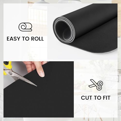 Dish Drying Mat Absorbent Dish Drying Mats for Kitchen Counter 18"x 32" (Classic Black / 32" x 18")