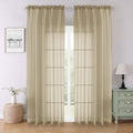 Taupe Sheer Curtains 90 Inches Long 2 Panels Set (Taupe / 59"W x 90"L (Pack of 2))