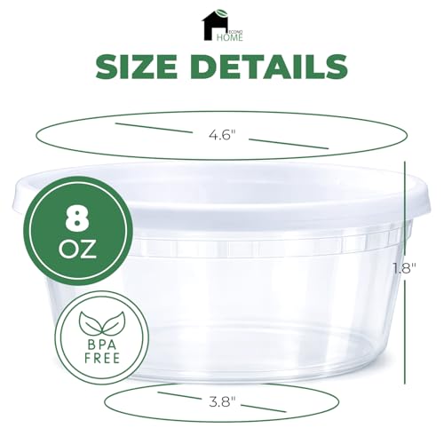 Clear Deli Containers with Lids (8oz)