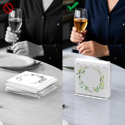 Acrylic Cocktail Napkin Holder (Cocktail Napkin Holder (2 Pack))