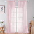 Extra Long Blush Sheer Curtains for Bedroom Living Room 108 Inches Long 2 Panels Set (Blush / 59"W x 108"L (Pack of 2))