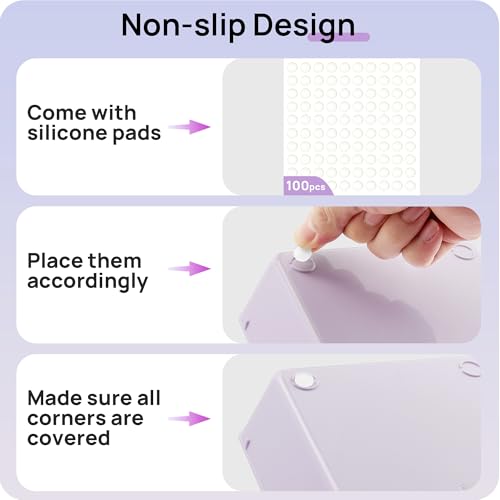 25 Pack Plastic Drawer Organizers with Non (Lilac)