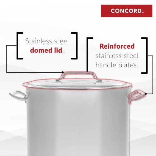 Concord 30 Quart Stainless Steel Stock Pot Cookware (30 Quarts)