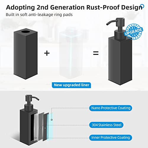 Black Soap Dispenser (Square-black)