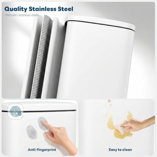 13.2 Gal Kitchen Trash Can (White / 13.2 Gal)