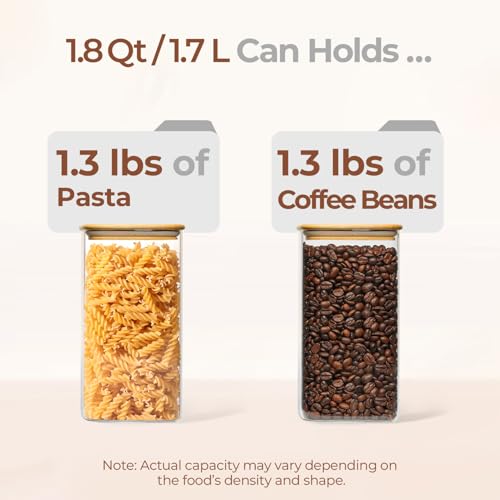 Glass Storage Containers with Lids 1.8 Qt (1.8 qt x 3)