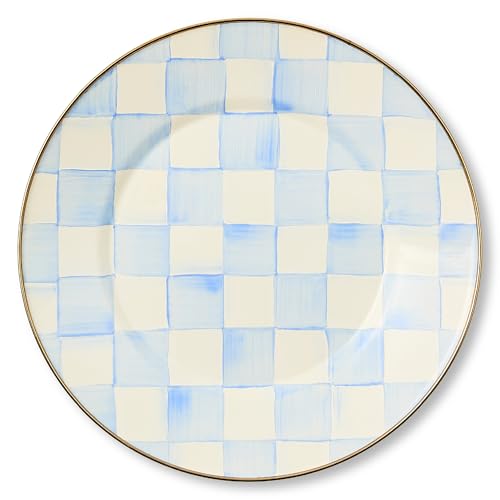Enamel Dinner Plate (Sky Check / 1 Plate)