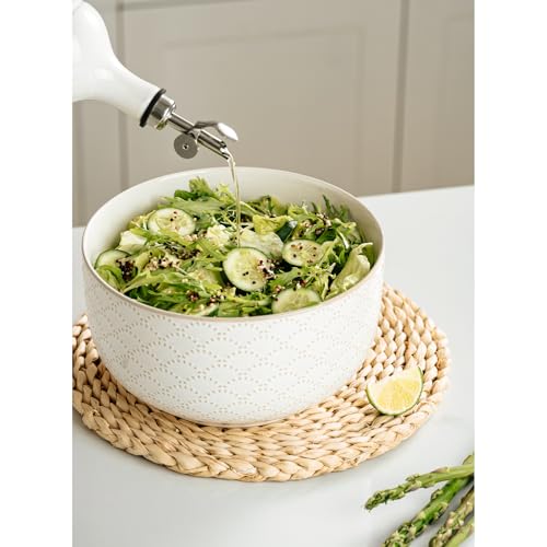Olive Oil Dispenser Bottle with Spout (OFF-WHITE)
