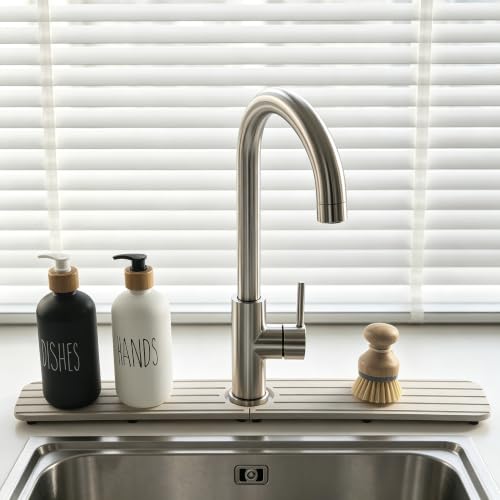 Faucet Mat for Kitchen Sink (Dark Gray / 23.6" x 3.9" x 0.5")