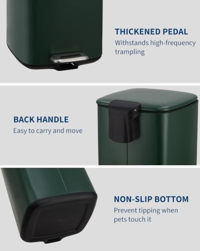 8 Gallon Trash Can (Retro Green)