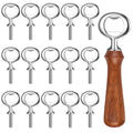 15 PCS Metal Bottle Opener Kit Bulk Stainless Blank Bottle Openers Inserts Hardware for Valentine's Day Wedding Wine Party DIY Project Craft Wood Turning