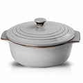 Ceramic Casserole Dish with Lid Oven Safe (Variable Grey)