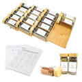 Spice Drawer Organizer with 20 Bamboo