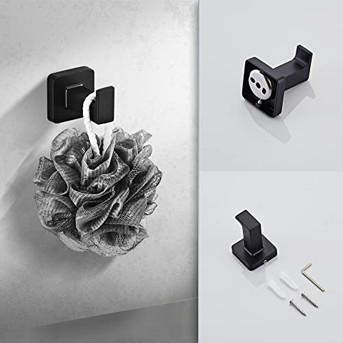 Matte Black Bathroom Hardware Set 4 Pieces (Matte Black-4pcs / 23.6Inch)