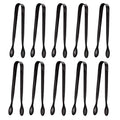 10 Pack Small Ice Tongs Sugar Tongs (Black)