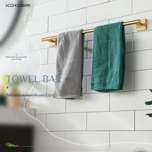 Towel Bar Bathroom Towel Holder for Bath Kitchen Cabinet Towel Rails 20 Inch Brushed Gold Stainless Steel B4005BG (Brushed Gold / 20-Inch)
