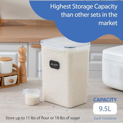 Airtight Food Storage Containers with Measuring Cups