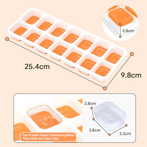 Ice Cube Trays 4 Pack (Orange)