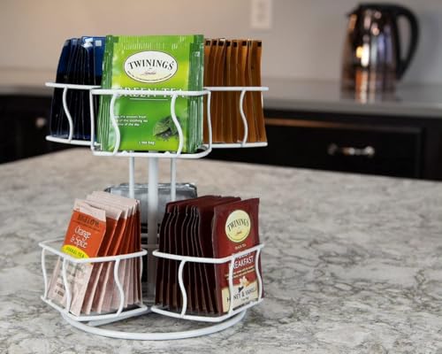 Nifty Tea Bag Spinning Carousel (White)