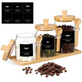 3 Pcs Glass Coffee Container Set (13.5,20,25 oz)