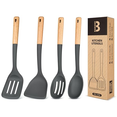 Silicone Cooking Utensils Set (Gray)