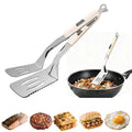 11.5 inch Stainless Steel Tongs for Cooking (11.5 Inch / White)