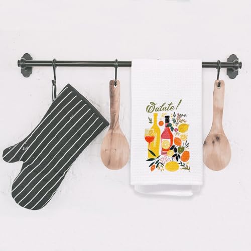Italian Salute Cheers Wine Kitchen Towels (Italian Salute Cheers Wine)